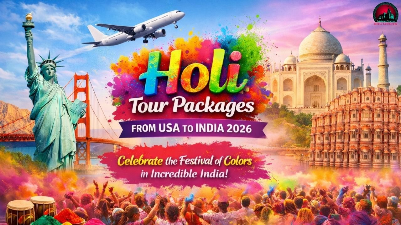 Holi Tour Packages from USA to India 2026-Celebrate Holi in Mathura & Vrindavan with Complete Travel Support